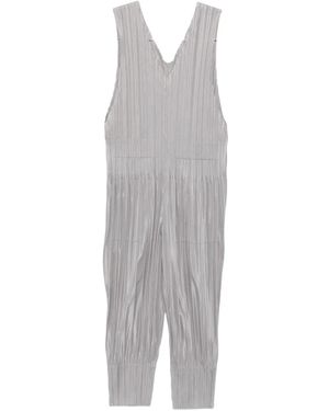 pleats please issey miyake デニム　オーバーオール Pleated Overalls by Pleats Please Issey Miyake- La Garçonne