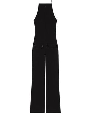Courreges Combinaison Évasée À Design Sans Manches - Noir