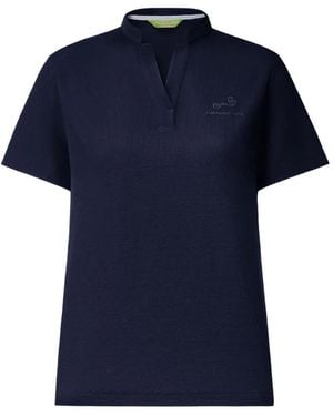 Shanghai Tang Tang Playmaker Collared Short-Sleeve T-Shirt - Blue