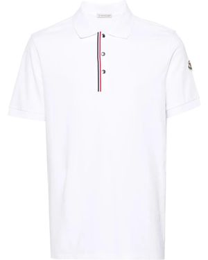 Moncler Polo A Maniche Corte - Bianco