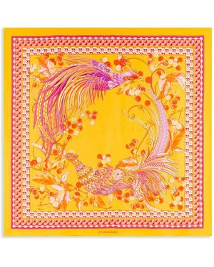 Ferragamo Sjaal Met Dierenprint - Oranje