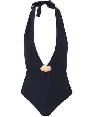 Baobab Bañador Con Cuello Halter - Azul