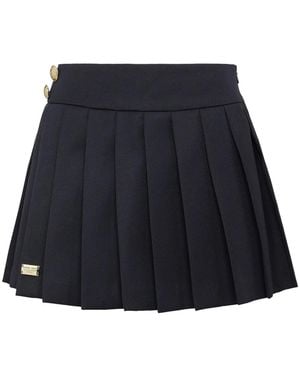 Philipp Plein Plissé Mini Skirt - Blue