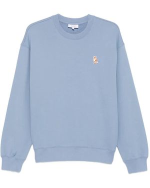 Maison Kitsuné Fox エンブロイダリー スウェットシャツ - ブルー