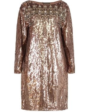 Alberta Ferretti Elegant Dress With Sequins - Natural