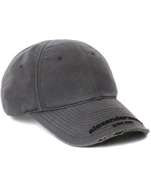 Alexander Wang Distressed Logo Baseball Cap - Gray