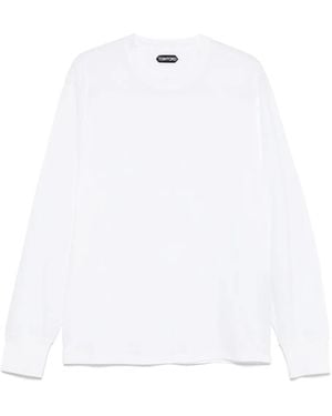 Tom Ford Long-Sleeve Crew Neck T-Shirt - White