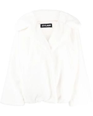 Styland Abrigo Con Diseño Abierto - Blanco