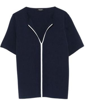 Neera Camiseta Con Cuello En V - Azul
