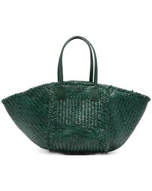 Dragon Diffusion Teresa Woven-Leather Tote Bag - Green