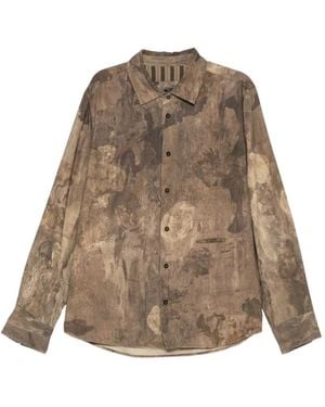 Ziggy Chen Graphic-Print Cotton Shirt - Multicolour