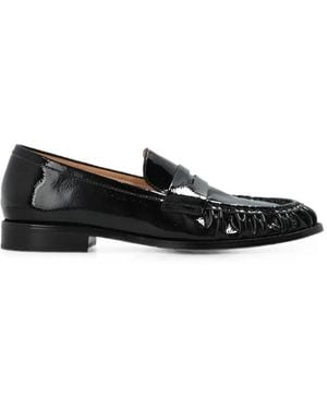 Furla Patent-Leather Loafers - Black