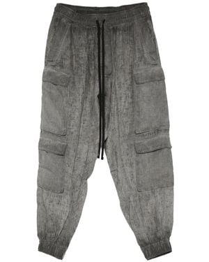 Thom Krom Drawstring Cargo Trousers - Grey