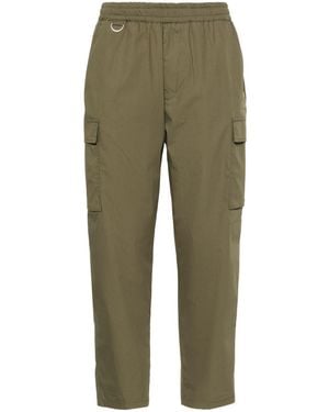 Low Brand Tapered Cropped Trousers - Green