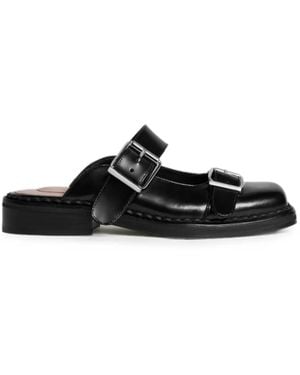 Simone Rocha Mary Jane Buckle Mules - Black