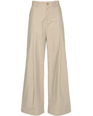 Aeron Wellen Poplin Palazzo Trousers - Natural