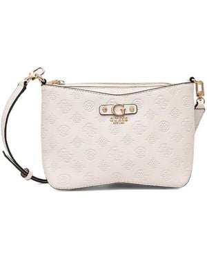 Guess Borsa A Tracolla Gerty Con Applicazione - Bianco