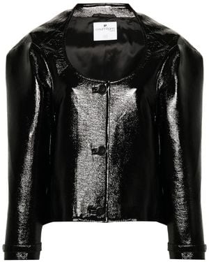 Courreges Cocoon Vinyl Jacket - Black