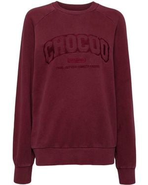 Chocoolate Logo Embroidered Sweatshirt - Purple