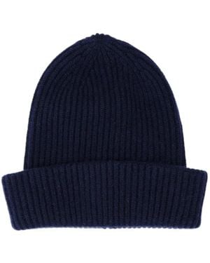 Fedeli Norge Ribbed-Knit Beanie Hat - Blue