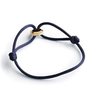 LOEV Pulsera Eternity Summer En Oro Amarillo De 14 Ct Con Diamantes - Azul