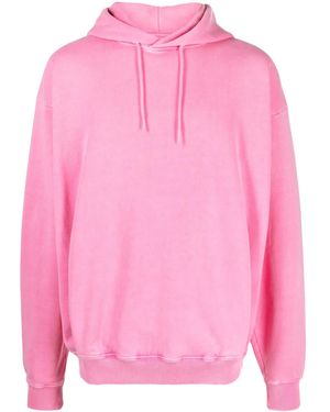 Martine Rose Logo-Print Cotton Hoodie - Pink
