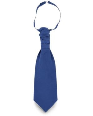Corneliani Gathered-Detail Tie - Blue