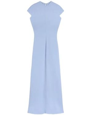 Jil Sander Cut-Out Satin Dress - Blue