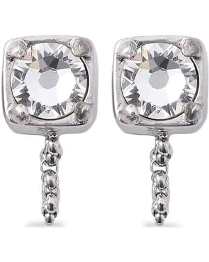 Jil Sander Pendientes Con Detalle De Cadena - Blanco