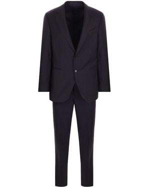 Caruso Single-Breasted Suit - Blue