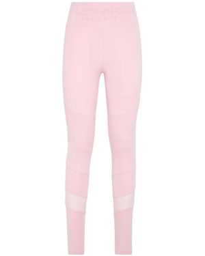 Philipp Plein Elasticated-Waistband Leggings - Pink