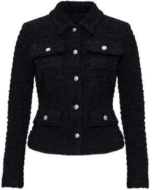 MISBHV Single-breasted tweed jacket - Negro
