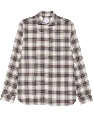 Xacus Legacy Check-Pattern Cotton Shirt - White