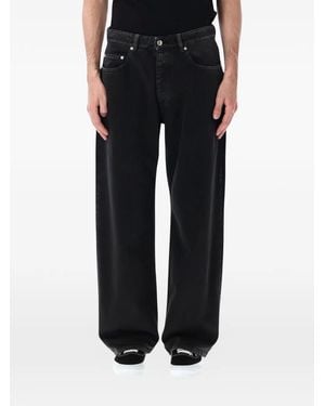 ICON DENIM Will Star-Embroidered Logo-Patch Jeans - Black