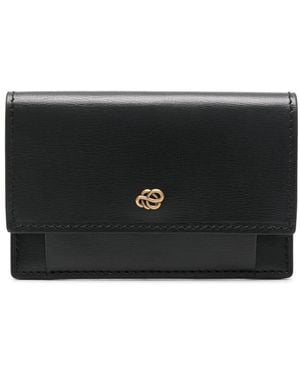 By Malene Birger Aya Logo-Plaque Leather Wallet - Black