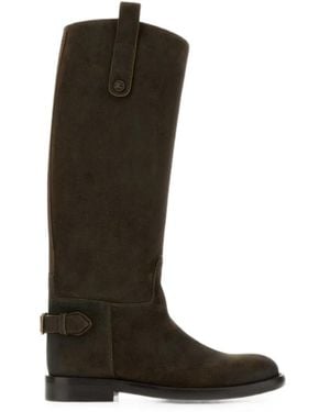 Burberry Cavalier Suede Boots - Black