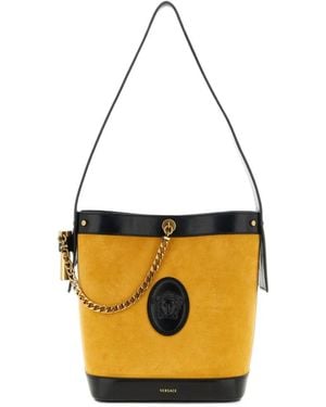 Versace Borsa A Secchiello Pivot Piccola - Bianco