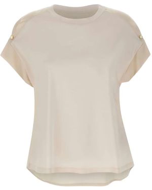 Elena Miro Jewel Detail T-Shirt - White