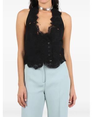 Ermanno Scervino Back-Buckle Top - Black