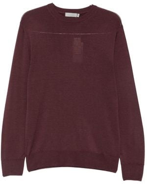 Canali Wool Long-Sleeve Jumper - Purple