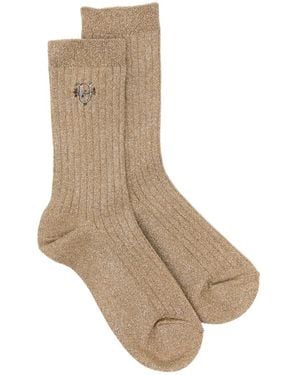 Undercover Logo-Embroidered Socks - Natural