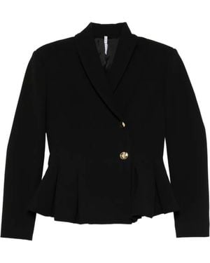 Liviana Conti Peplum Blazer - Black