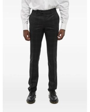 Corneliani District-Check Wool Trousers - Black