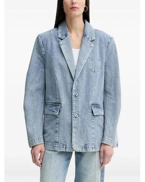 G-Star Single-Breasted Denim Blazer - Blue
