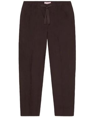Orlebar Brown Alex Drawstring Linen Straight-Leg Trousers - Brown