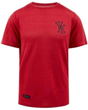 District Vision T-Shirt Mit Pfeilaugen-Print - Rot