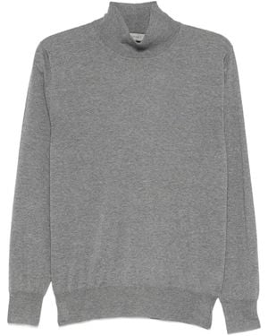 Canali Turtleneck Wool Jumper - Grey