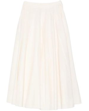 forte_forte Gathered Midi Skirt - White