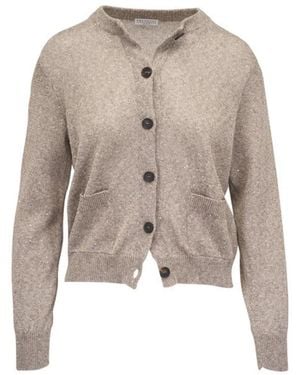 Brunello Cucinelli Patch-Pocket Cardigan - White
