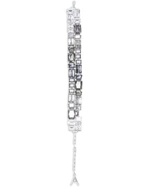 Area Collier Serti De Cristaux - Blanc